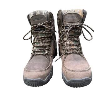 Herter's Brown Leather Brown/Camo Hiking Boots WOMENS  Size 7.5 M